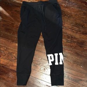 PINK black joggers